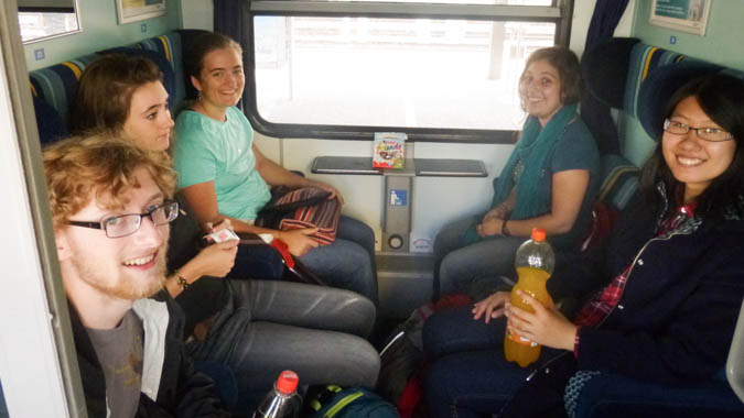 Year of Study students travelling by train