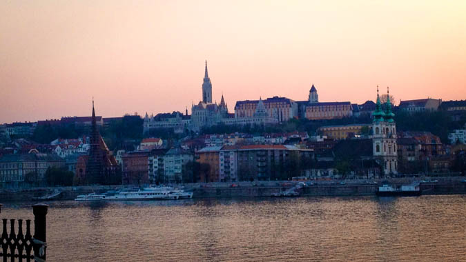 City at sunset