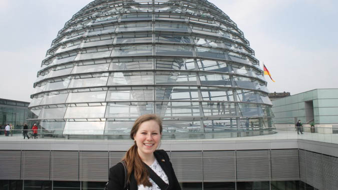 Student during internship at the Deutscher Bundestag in Berlin